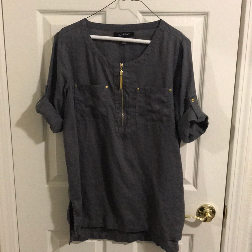 100% Linen casual/dressy top